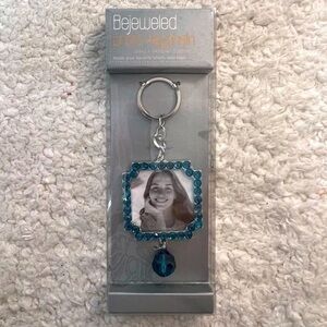 C.R. Gibson "Blue Magic Bejeweled" Photo Keychain